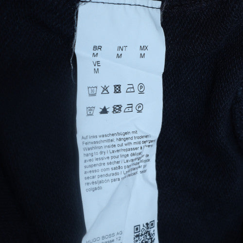 Boss Men's Blue Crew Neck Regular Fit Cotton Sweatshirt M