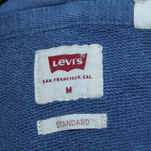 Levi's Men's Blue Pullover Hoodie M Regular Fit Fleece Sweatshirt