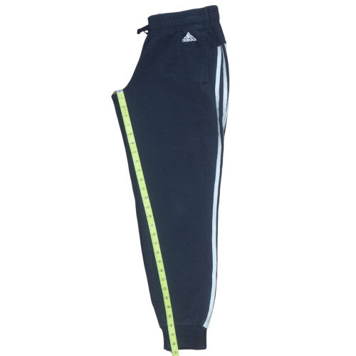 Adidas Womens Navy Track Pants M Elastic Waist Pocketed Joggers