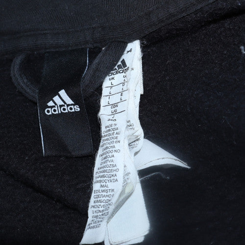adidas Men's Black Full Zip Hoodie Fleece Size L