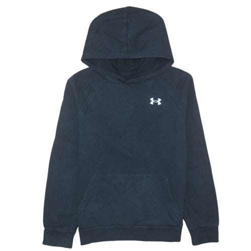 Under Armour Boys Navy Blue Pullover Hoodie Size 158 (13 Years) Fleece