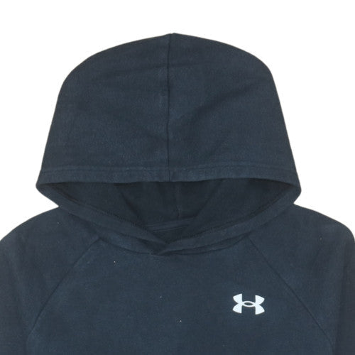 Under Armour Boys Navy Blue Pullover Hoodie Size 158 (13 Years) Fleece