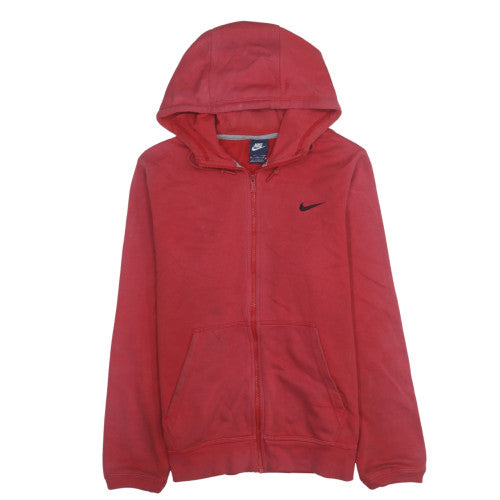 Nike Men's Red Full Zip Hoodie Size M Regular Fit Fleece