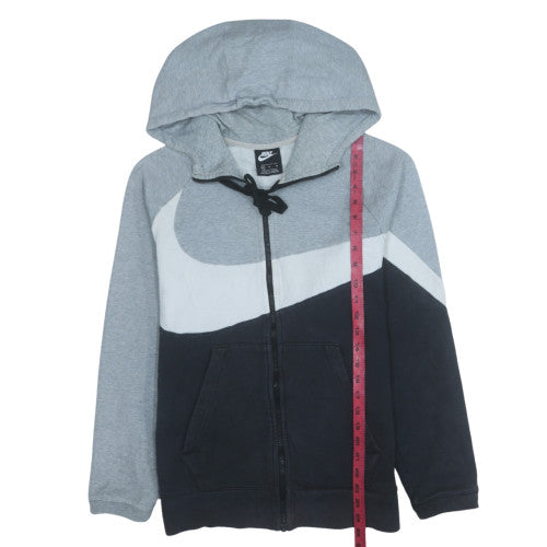 Nike Men's Grey Full Zip Hoodie M Sports Fleece