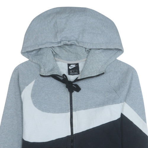 Nike Men's Grey Full Zip Hoodie M Sports Fleece