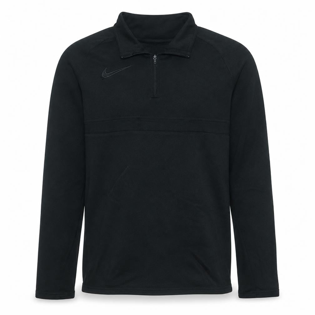 Front view of Nike Men's Black Small Dri-Fit 1/4 Zip Pullover Sweatshirt