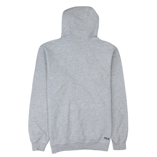 Fila Men's Grey Pullover Hoodie Medium Cotton Blend Sportswear