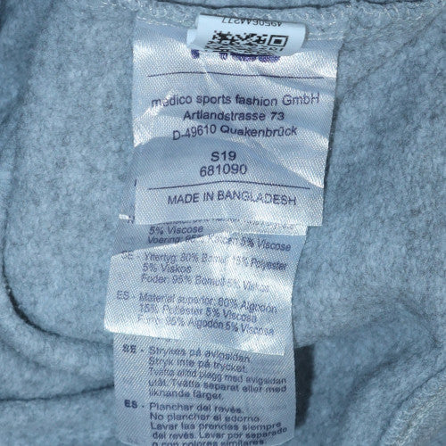 Fila Men's Grey Pullover Hoodie Medium Cotton Blend Sportswear