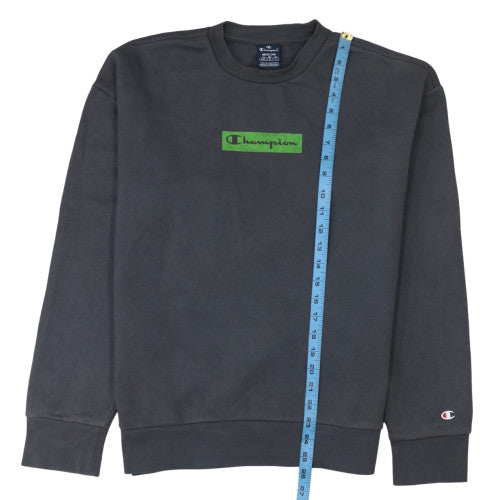 Champion Women's Black Medium Pullover Sweatshirt Cotton Blend Logo