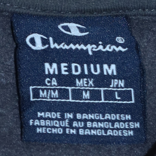 Champion Women's Black Medium Pullover Sweatshirt Cotton Blend Logo