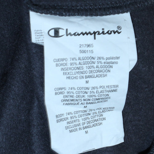 Champion Women's Black Medium Pullover Sweatshirt Cotton Blend Logo