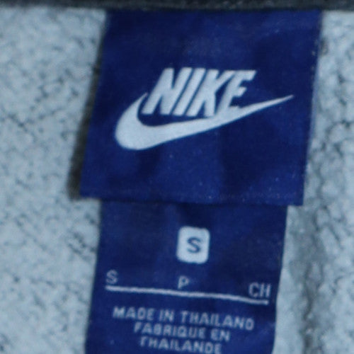 Nike Men's Grey Pullover Hoodie S Graphic Logo Fleece