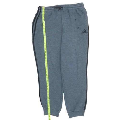 Adidas Men's Blue XL Jogger Sweatpants with Side Stripes