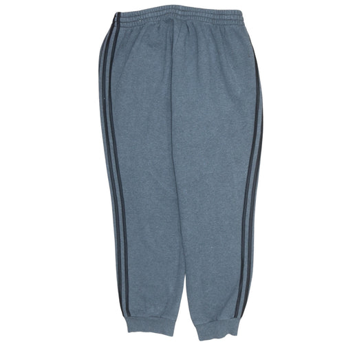 Adidas Men's Blue XL Jogger Sweatpants with Side Stripes