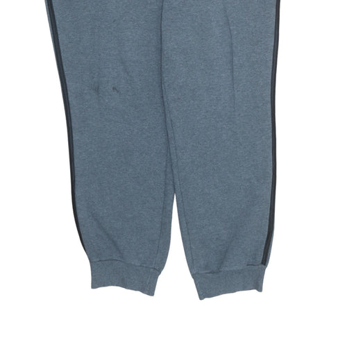 Adidas Men's Blue XL Jogger Sweatpants with Side Stripes