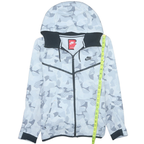 Nike Men's Grey Full Zip Camouflage Hoodie Size S