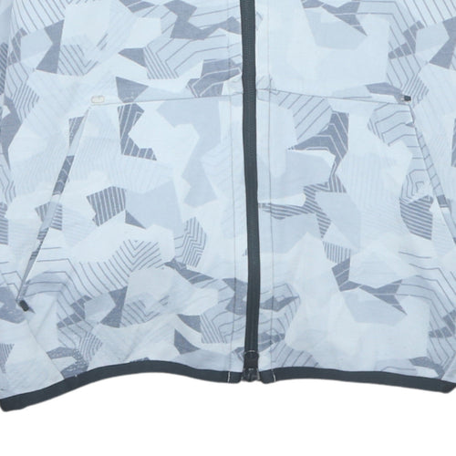 Nike Men's Grey Full Zip Camouflage Hoodie Size S