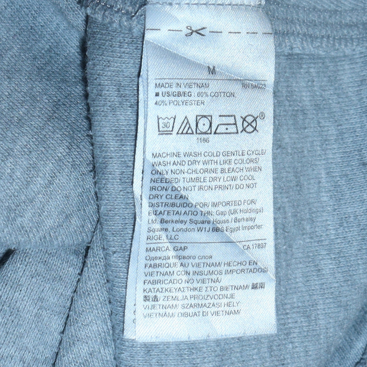 GAP Women Grey Logo Crew Neck Pullover Sweatshirt Size M