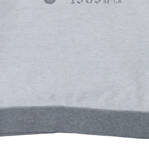 GAP Women Grey Logo Crew Neck Pullover Sweatshirt Size M