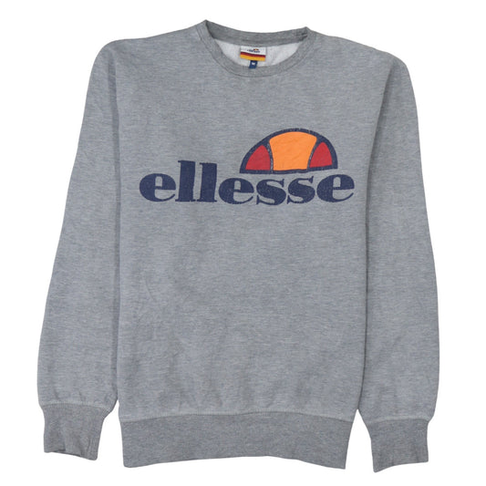 Ellesse Men Grey Logo Pullover Sweatshirt Size M Regular Fit