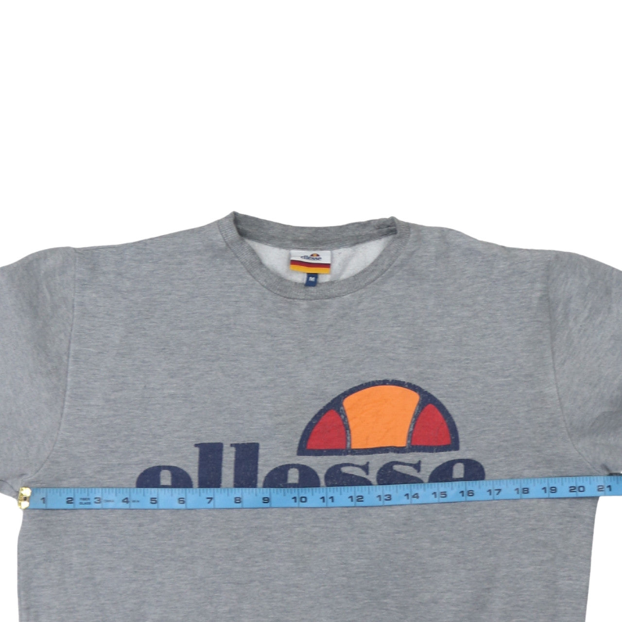 Ellesse Men Grey Logo Pullover Sweatshirt Size M Regular Fit