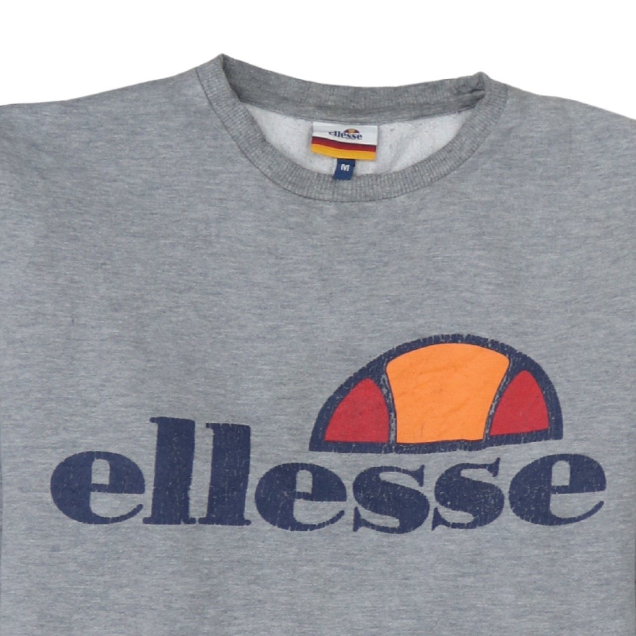 Ellesse Men Grey Logo Pullover Sweatshirt Size M Regular Fit