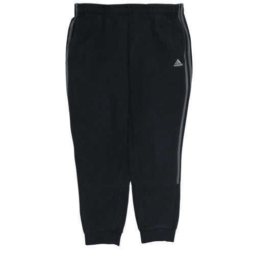 Adidas Men's Black Jogger Trousers M Regular Fit Fleece Activewear