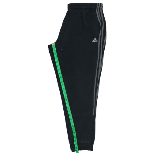 Adidas Men's Black Jogger Trousers M Regular Fit Fleece Activewear