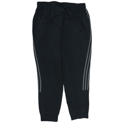 Adidas Men's Black Jogger Trousers M Regular Fit Fleece Activewear