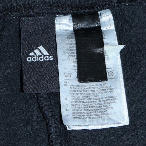 Adidas Men's Black Jogger Trousers M Regular Fit Fleece Activewear