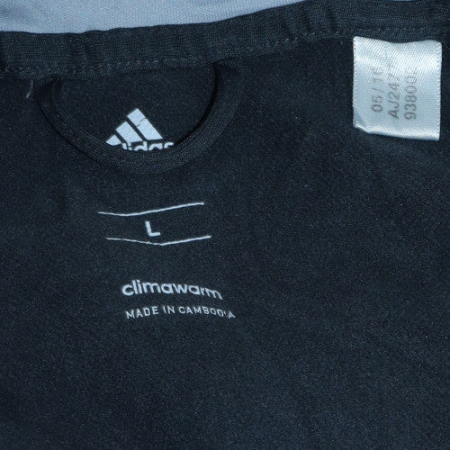 Adidas Men's Grey Pullover Hoodie ClimaWarm L Sports Running