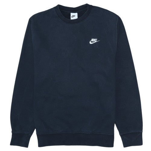 Nike Men's Black Cotton Blend Crew Neck Pullover Sweatshirt M