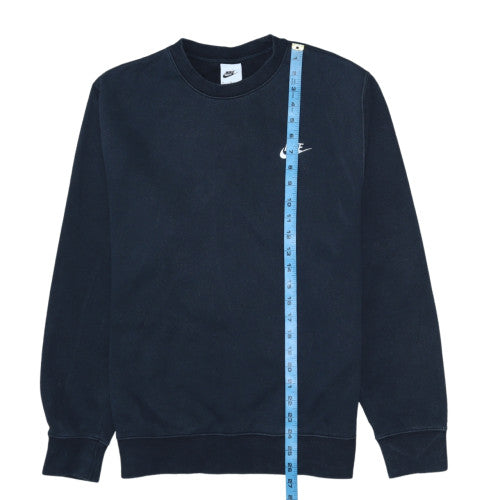 Nike Men's Black Cotton Blend Crew Neck Pullover Sweatshirt M