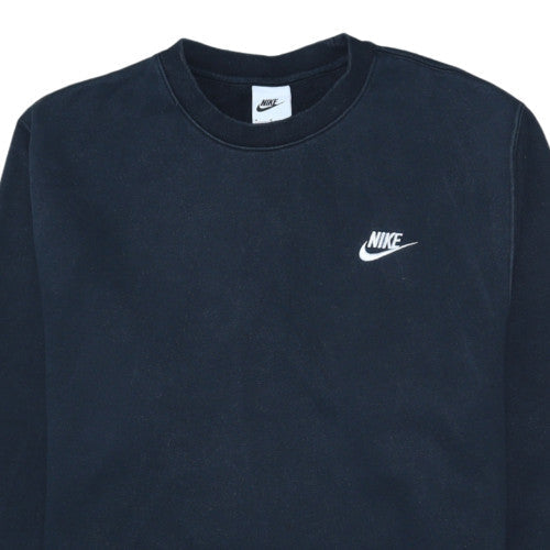 Nike Men's Black Cotton Blend Crew Neck Pullover Sweatshirt M