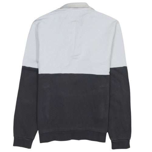 Fred Perry Men's White 1/2 Zip Sweatshirt Size M Colour Block Logo