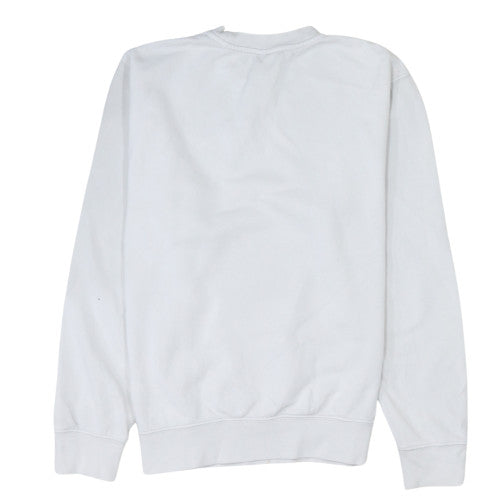 Nike Womens White Small Crew Neck Pullover Sweatshirt