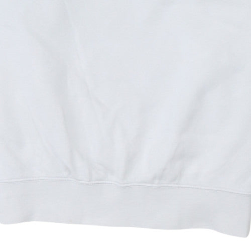 Nike Womens White Small Crew Neck Pullover Sweatshirt