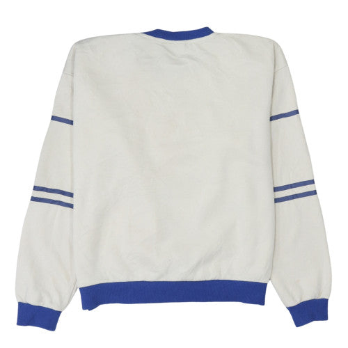 Fila Women's White & Blue Crew Neck Pullover Sweatshirt Size M