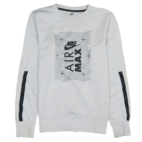 Nike Men's White Air Max Graphic Sweatshirt Size S Pullover