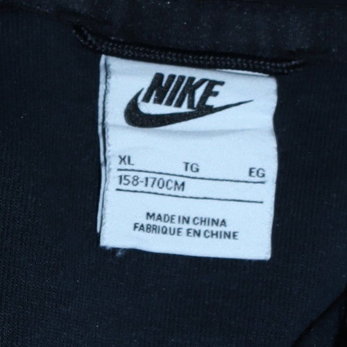Nike Boys Grey Black XL Full Zip Hoodie Sweatshirt 158-170cm