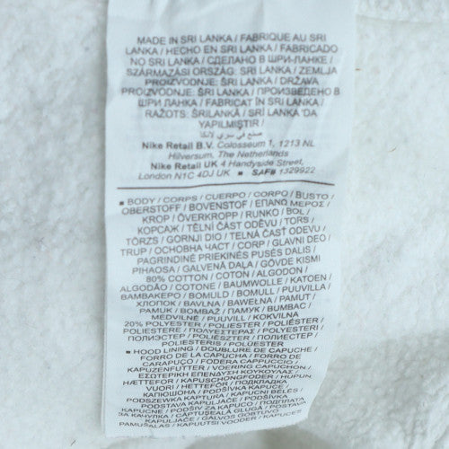 Nike Women's White Small Pullover Hoodie with Logo Design