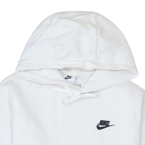 Nike Women's White Small Pullover Hoodie with Logo Design