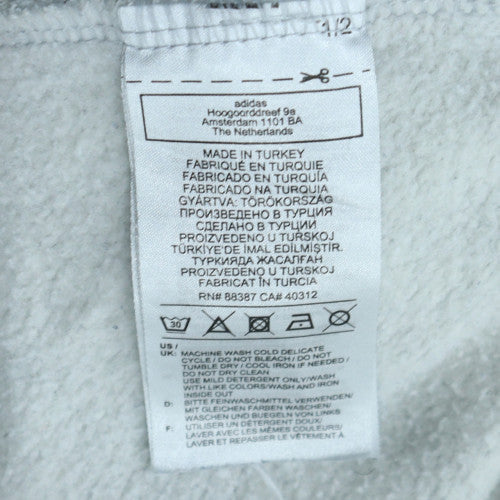 Adidas Women Grey Small Crew Neck Pullover Sweatshirt Classic Fit