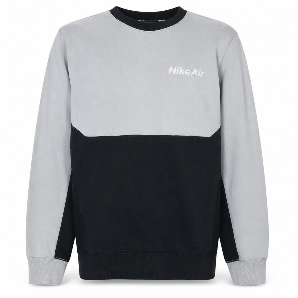 Front view of Nike Air Men's Grey Pullover Sweatshirt Small Regular Fit Sportswear