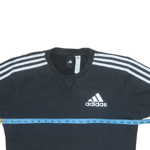 Adidas Mens Black Medium Sweatshirt Crew Neck Pullover Classic Logo