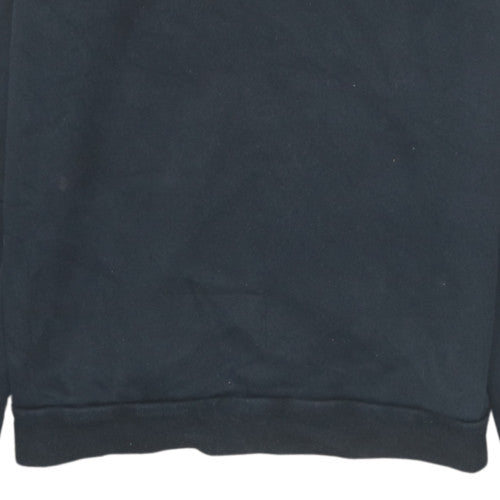 Adidas Mens Black Medium Sweatshirt Crew Neck Pullover Classic Logo
