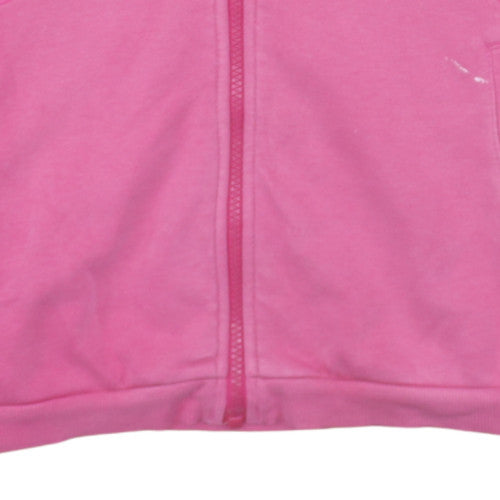 Adidas Womens Grey Pink Full Zip Hoodie Size 8-10