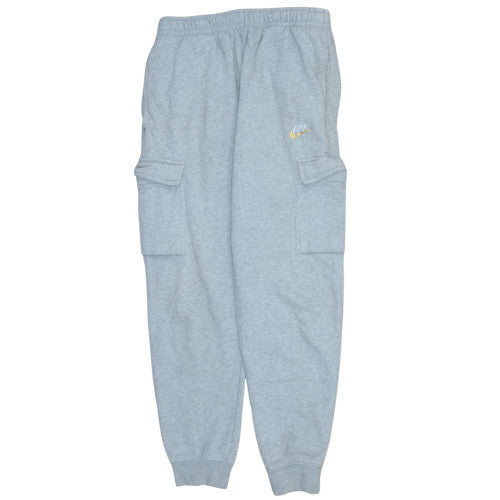 Nike Men Grey Fleece Jogger Trousers M Regular Fit Activewear