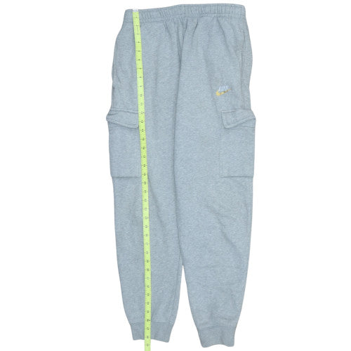 Nike Men Grey Fleece Jogger Trousers M Regular Fit Activewear