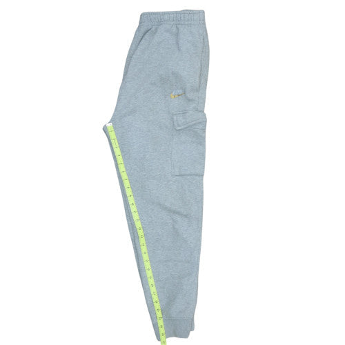 Nike Men Grey Fleece Jogger Trousers M Regular Fit Activewear